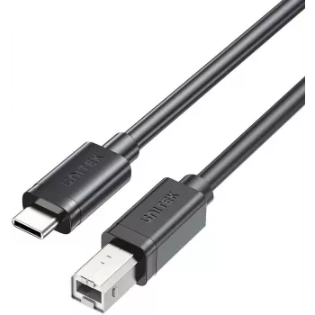 UNITEK USB-C auf USB-B 2.0 Druckerkabel 2m Schwarz