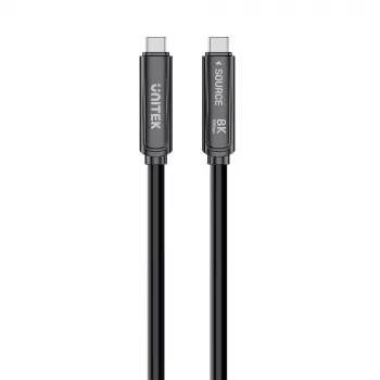 UNITEK USB-C Active Optical Cable 15m - 10Gbps, PD60W, 8K@30Hz, Schwarz