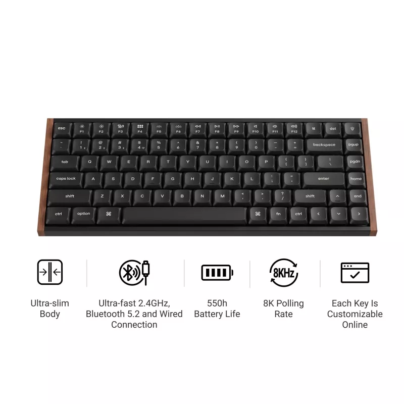 Keychron K3U-Q3Z 75% Milk POM Brown Switch 8K Mechanische Tastatur