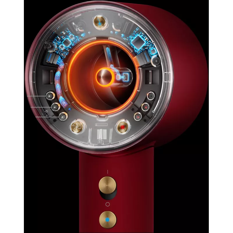 Dyson Supersonic Nural Straight+Wavy Haartrockner, Velvet Red/Gold
