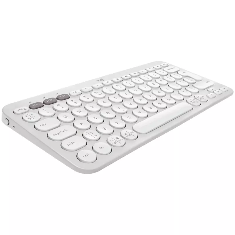 Logitech Pebble Keys 2 K380s kabellose Tastatur, Tonal White