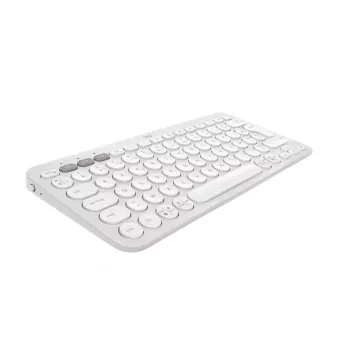 Logitech Pebble Keys 2 K380s kabellose Tastatur, Tonal White