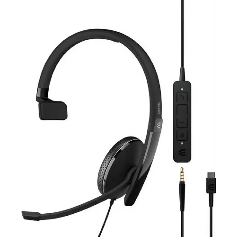 Sennheiser ADAPT 100 Kabelgebundenes On-Ear-Headset mit Noise-Cancelling-Mikrofon, USB-A, Schwarz