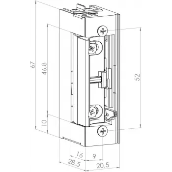 SCOT ES-S1224N Symmetrischer Elektrotüröffner mit niedrigem Stromverbrauch