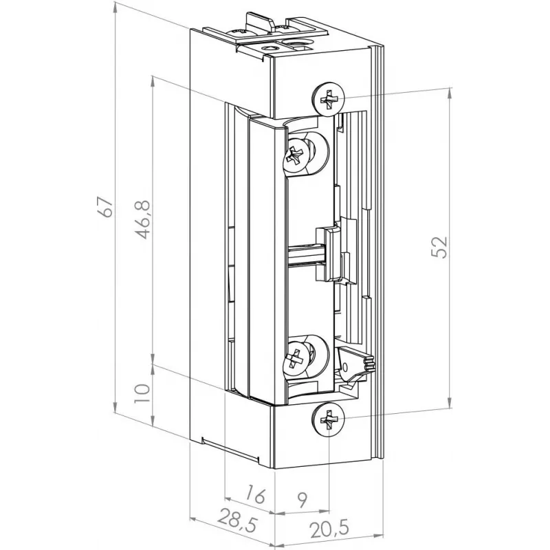SCOT ES-S1224N Symmetrischer Elektrotüröffner mit niedrigem Stromverbrauch