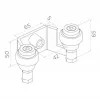 PSG 60.022 Oberer Führungsbügel für Schiebetore 42mm (2 Rollen)