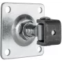 PSG 61.019 Verstellbares Anschweißscharnier mit Montageplatte 100x100x4mm - M20-Gewinde