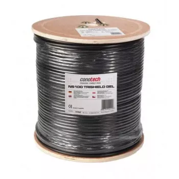 CONOTECH NS-752 Koaxialkabel NS100 TRI Gel-gefüllt Schwarz - Rolle 300m