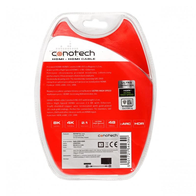CONOTECH NS-015 HDMI 2.1 8K Kabel 1,5m