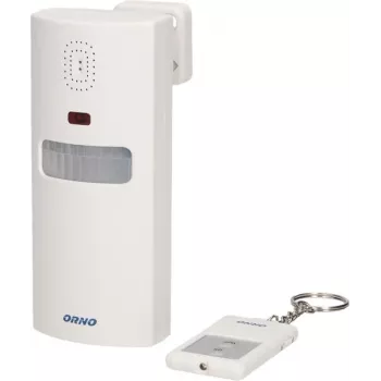 ORNO OR-MA-711 Außenalarmsirene mit eingebauter Sirene, 110 dB, 12V DC, Weiß