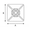TRYTYT Selbstklebender Kabelbinderhalter HW-3ACB Schwarz (100 Stück)