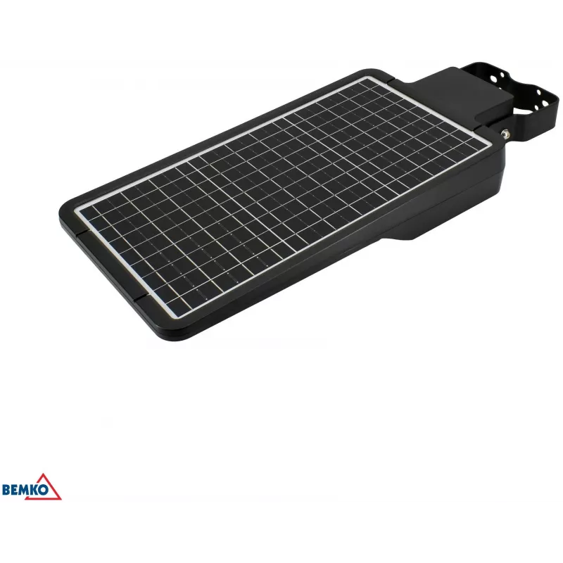 BEMKO SOLGER LED Solar-Straßenleuchte 40W 6000LM 3000/4000/6000K IP65 Schwarz mit PIR-Sensor