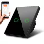 MACLEAN MCE714B WiFi 2-Fach Touch-Lichtschalter, Schwarz