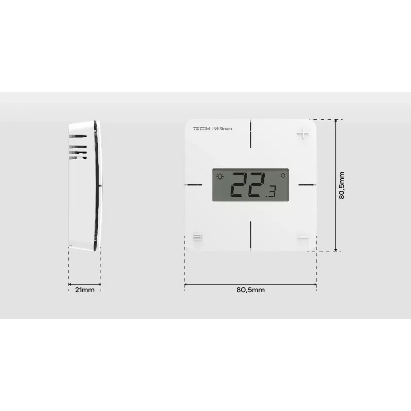 Kabelgebundener Raumthermostat R-S1 Schwarz Tech Sterowniki