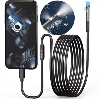 MBG Dual-Lens-Endoskop-Inspektionskamera 2m Kabel 7 LEDs 2x Full HD Wi-Fi für iPhone Android