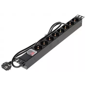 DELTA PD-8/RACK-N 8-fach 1U 19 inch Rackmontage-Stromverteilungseinheit (PDU) - 230V 16A 3680W Schuko