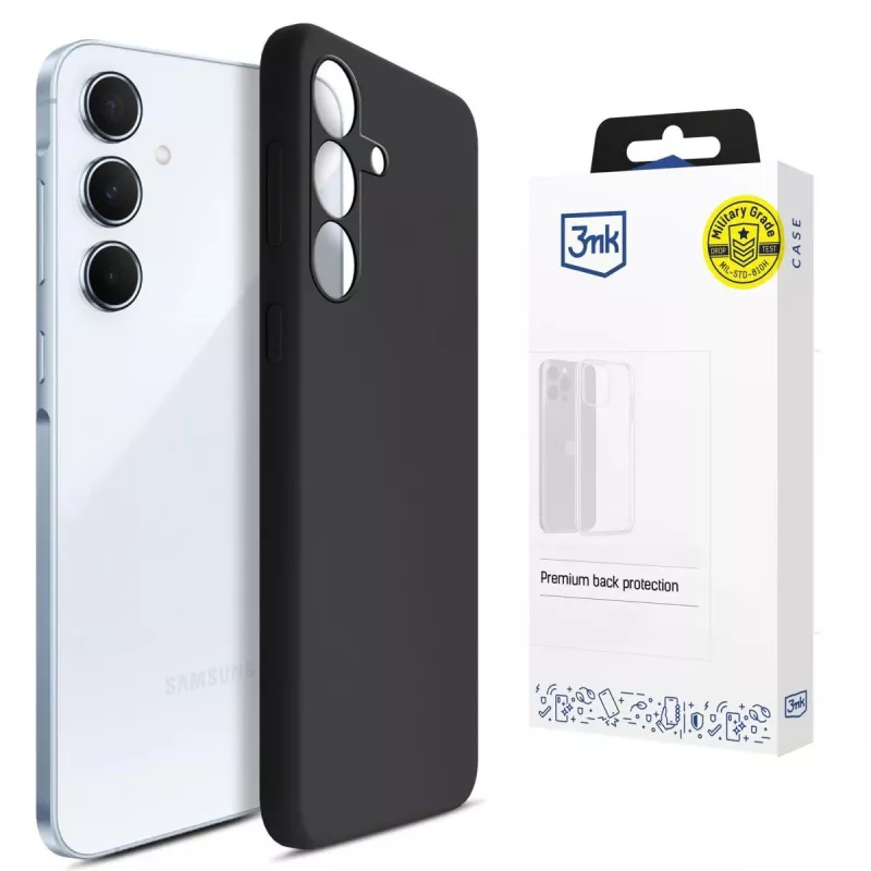 3MK PROTECTION Samsung Galaxy A55 5G - 3mk Hardy Mellow Case Black
