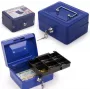RED EAGLE BOX-150 Metall-Geldkassette mit Zylinderschloss, rot