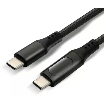 USB-C auf USB-C Kabel mit LCD-Leistungsanzeige, 3m, 45W PD, Schwarz