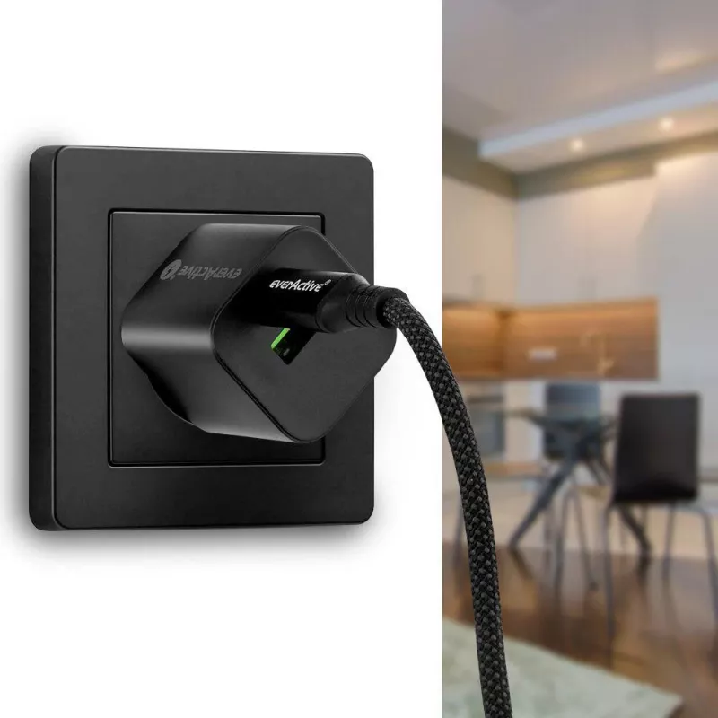 USB-C auf USB-C Kabel 2m 100W LCD Leistungsanzeige everActive CBB-2PD5L