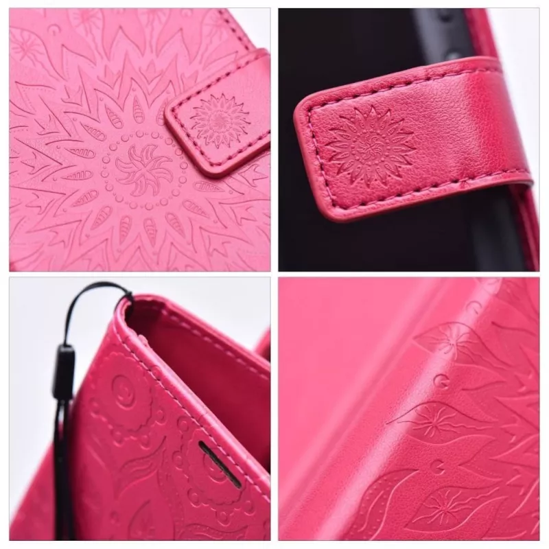 OEM Flip Case für iPhone 17 / 18 Mezzo Book Mandala Magenta