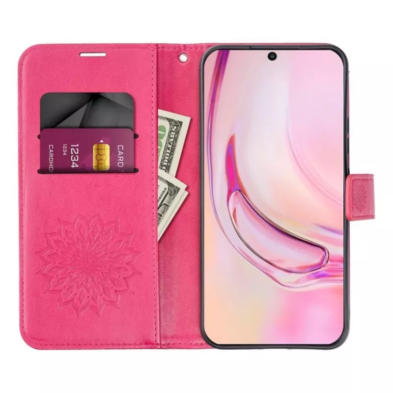 OEM Flip Case für iPhone 17 / 18 Mezzo Book Mandala Magenta