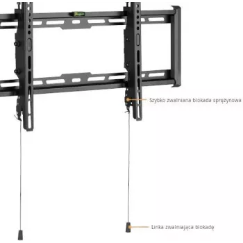GETFORT GF-T3780-75 Neigbare TV-Wandhalterung für LED/LCD 37-80 Zoll, 75 kg, VESA 650x405 mm, Schwarz