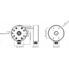 MITON MT-P1280-D21 Wasserdichte Anschlussdose IP65 120x80x55mm Lichtgrau
