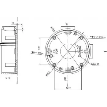 MITON MT-P1260 Aufputz-Abzweigdose 120x60x50mm IP65 Lichtgrau
