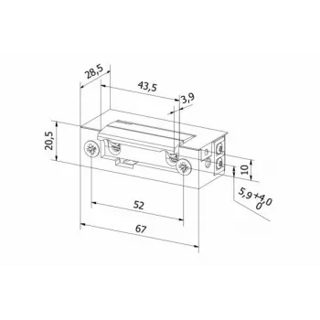 BIRA ES1-001 Symmetrischer Elektro-Türöffner 12V AC/DC Basic