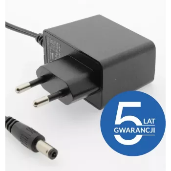 ESPE 12V 1A 12W Steckernetzteil mit geradem Hohlstecker 2,1x5,5mm, 5 Jahre Garantie