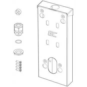 GREEN CELL EV Wallbox-Montageabstandshalter für HabuDen-Ladegerät, 50 mm, Schwarz, ABS-Kunststoff, Kabelmanagement, Belüftung, EVGCAKHS1