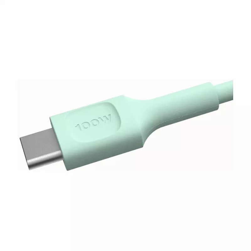 Green Cell PowerFlex Fast Charging USB Type-C auf USB Type-C Kabel 100W Mintgrün 1,2m