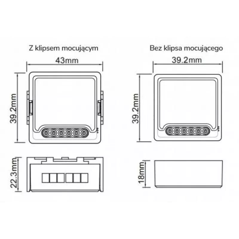 OXT Mini Smart WiFi Relais-Schaltmodul 2-Kanal Tuya T222