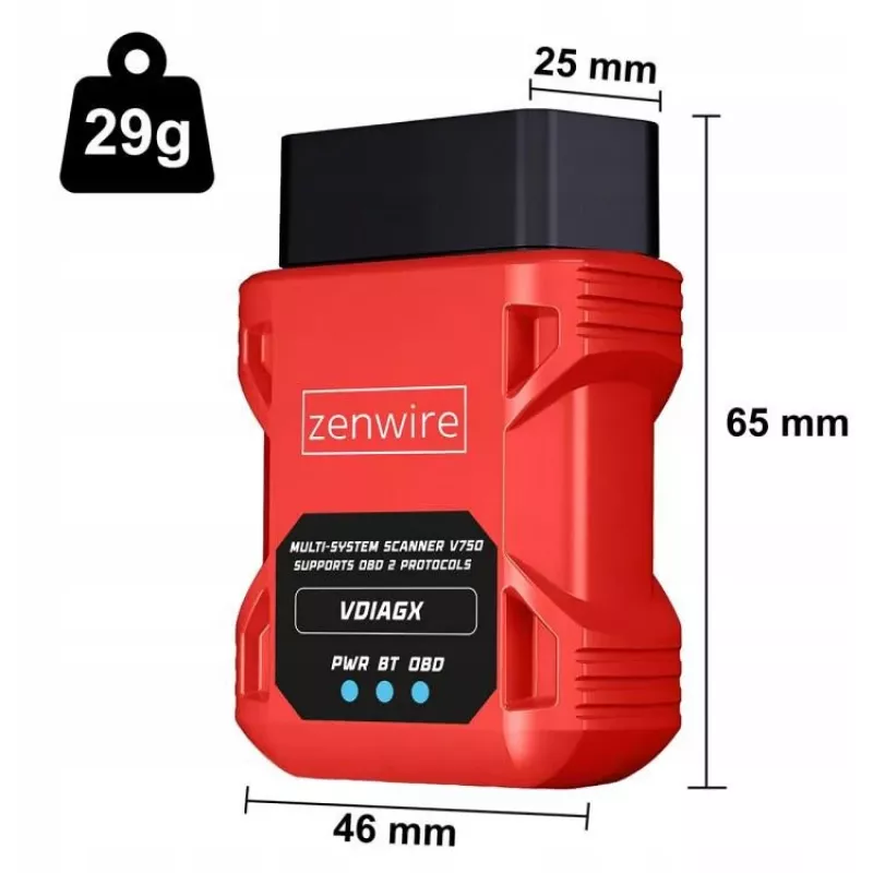 OBD2 Diagnosescanner ELM327 VDiagX V016 Bluetooth Interface Tester