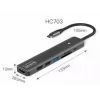 ZENWIRE BS-HC703 USB-C 7-in-1 Hub Adapter mit HDMI 4K, USB 3.0, SD, PD