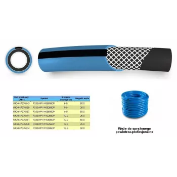 MESMED POLIX Druckluftschlauch Blau 12,5mm x 50m 4-Lagen