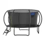 MERACH MR-2429B2 Trampolin, 3,6 m (12 ft) mit Sicherheitsnetz und Leiter, Schwarz/Blau