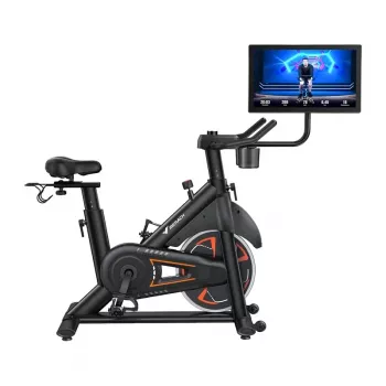 MERACH MR-S36B3 Heimtrainer - Magnetisches aufrechtes Fahrrad mit Bluetooth, LCD-Display, Riemenantrieb, 6 kg Schwungrad, max. Benutzergewicht 120 kg