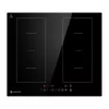 AMZCHEF CE-FS-I72S-FFDD06 Induktionskochfeld, 4 Zonen, 7200W, Touch-Steuerung, Einbau, Schwarz Glaskeramik