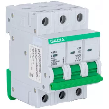 GACIA N8BH 10kA C 3P 25A Miniature Circuit Breaker (MCB)