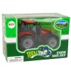 LEAN TOYS Kleiner Traktor mit klappbarer Motorhaube, Rot, 13 cm