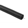 OLLO Flexibles Wellrohr aus PVC UV 320N mit Pilotdraht 50/43 mm, 25 m, Schwarz