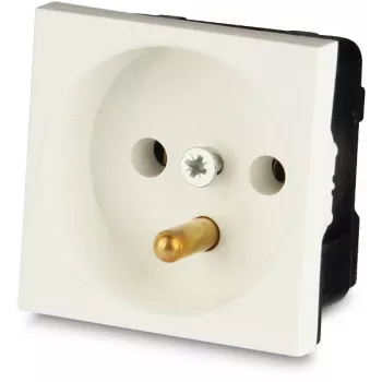 JAVEL Steckdose mit Schutzkontakt 1 Modul Unterputz Weiß 16A 250V