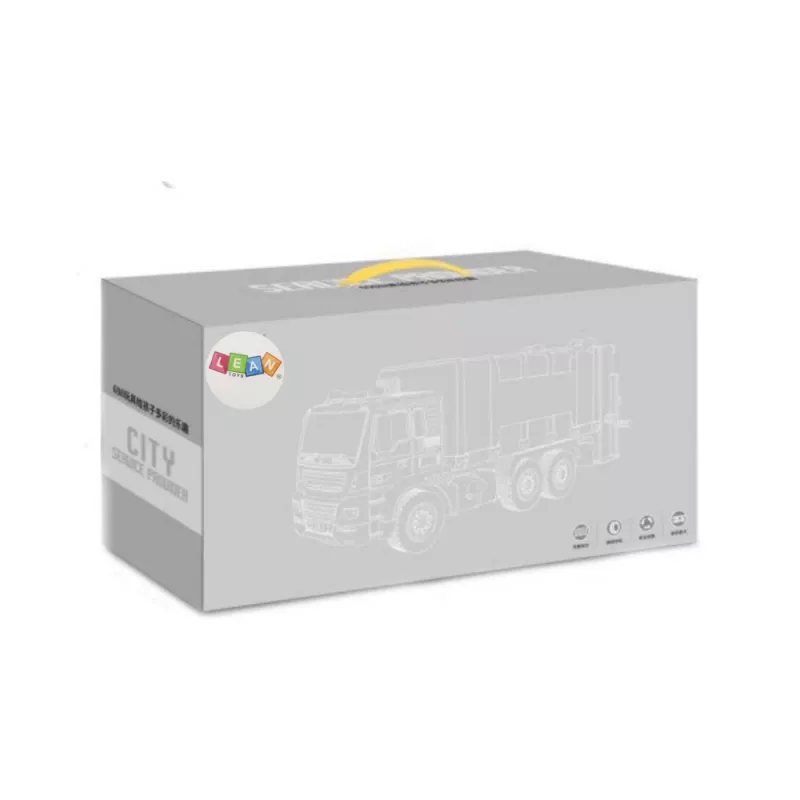 LEAN TOYS Blauer Betonmischer-LKW mit drehender Trommel, Sound- und Lichteffekten