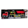 LEAN TOYS Set Truck Tractor mit Anhänger Lichter und Geräusche Rot