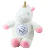 LEAN TOYS Plüsch-Einhorn Schlaf-Kuscheltier mit Projektor und Sound