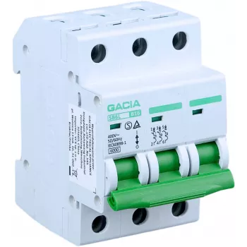 GACIA SB6L B 3P 20A Miniatur-Leistungsschalter, 6kA, B-Charakteristik, 3-polig, 20A