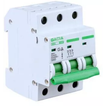 GACIA SB6L C 3P 25A 6kA Miniatur-Leitungsschutzschalter MCB 3-polig 25A Auslösecharakteristik C