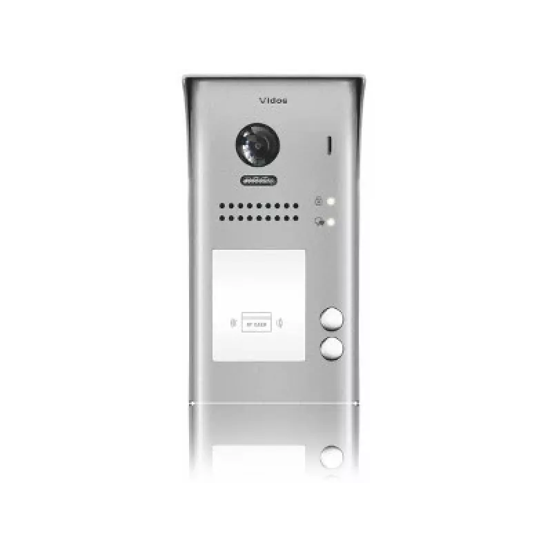 VIDOS DUO S1102A 2-Familien Video-Türstation, Edelstahl, Full HD, 2-Draht, Schwarz